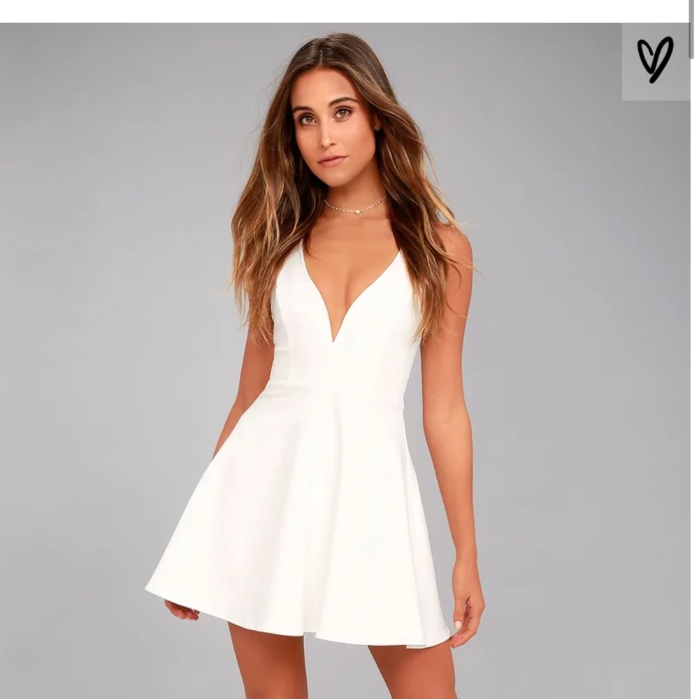 Lulu’s White Skater Dress